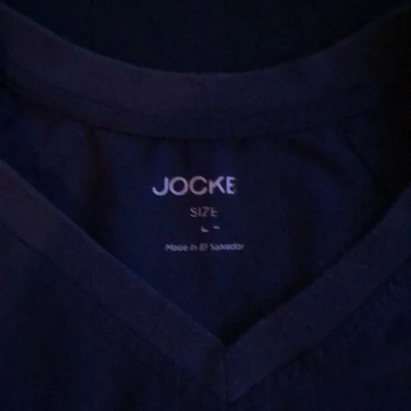 Scrub top, jockeys, large, navy blue. - Picture 2 of 3